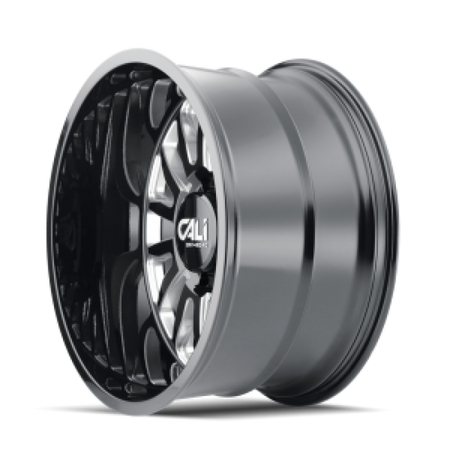 Cali Off-Road 9110 Summit 22x12 / 6x139.7 BP / -51mm Offset / 106mm Hub Gloss Black Milled Wheel