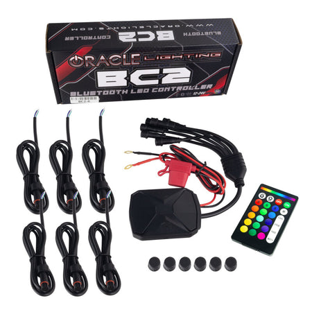 Oracle Jeep Wrangler JL/JT LED Surface Mount Headlight Halo Kit - w/ BC1 Controller