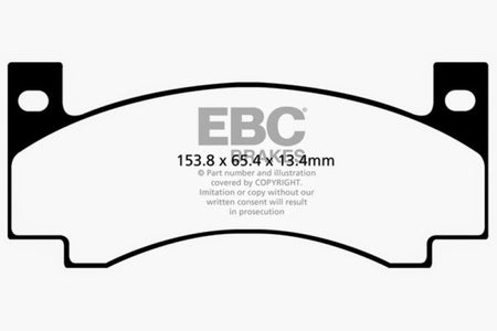 EBC 71-72 Amc Ambassador 4.2 Yellowstuff Front Brake Pads
