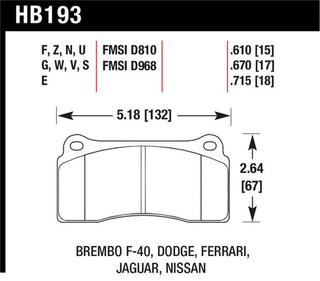 Hawk 09-11 Nissan GT-R Performance Ceramic Street Rear Brake Pads