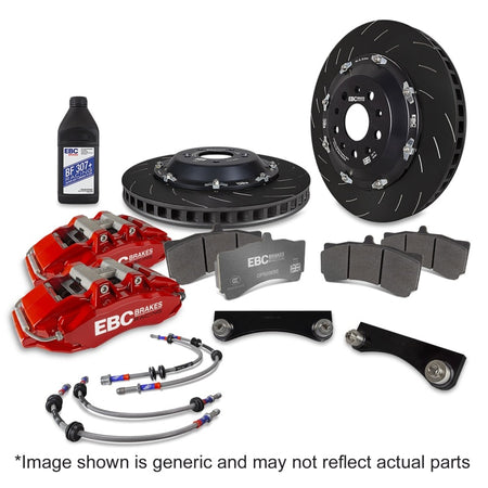 EBC Racing 07-13 BMW M3 (E90/E92/E82) Red Apollo-6 Calipers 380mm Rotors Front Big Brake Kit