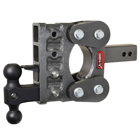 Gen-Y The Boss Torsion-Flex 2.5in Shank 5in Drop 10K Hitch w/GH-031 Dual-Ball/GH-032 Pintle Lock