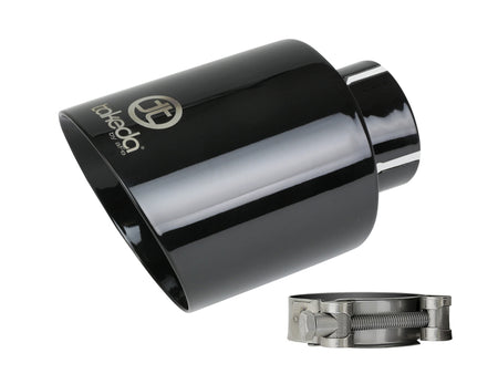 aFe Takeda Universal Exhaust Tip 2-1/2 IN Inlet x 4-1/2 IN Outlet x 7 IN L- Black