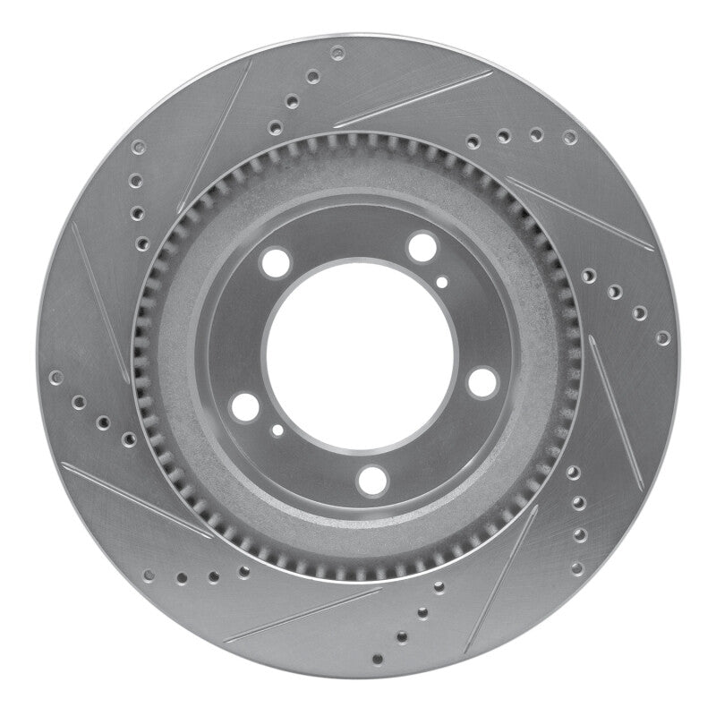 DFC 07-22 Lexus LX570 Front Right Drilled & Slotted Silver Brake Rotor
