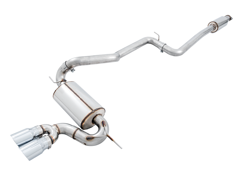 AWE Tuning Ford Focus ST Touring Edition Cat-back Exhaust - Non-Resonated - Chrome Silver Tips