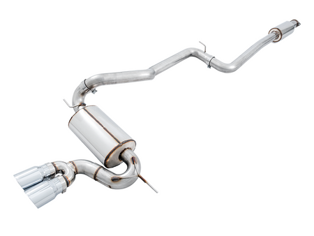AWE Tuning Ford Focus ST Touring Edition Cat-back Exhaust - Non-Resonated - Chrome Silver Tips