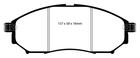 EBC 06-09 Infiniti FX35 3.5 Greenstuff Front Brake Pads