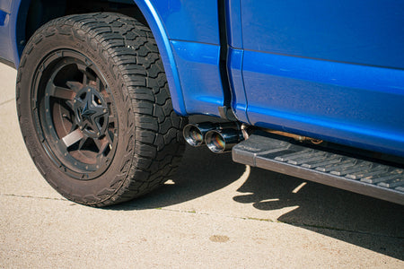 Corsa 15-20 Ford F-150 5.0L (145in WB) 3.0in Lightning Exit Catback w/ 3.5in Twin Polished Pro Tips