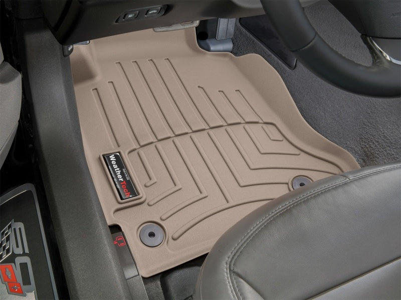 WeatherTech 12-13 Chevrolet Corvette Front FloorLiner - Tan