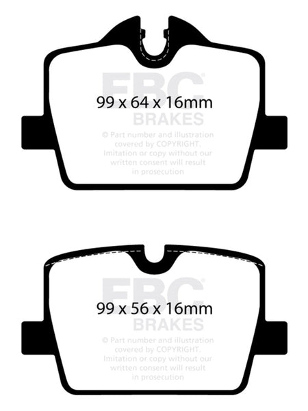 EBC 2019+ BMW Z4 G29 2.0T Ultimax Rear Brake Pads