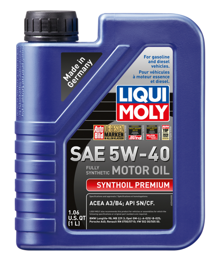 LIQUI MOLY 1L Synthoil Premium Motor Oil SAE 5W40