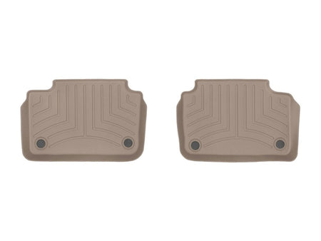 WeatherTech 19-22 Volvo S60 Plug-In Hybrid 2nd Row 2pc Rear FloorLiner - Tan