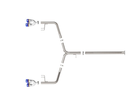 aFe Takeda 21-24 Kia K5 GT L4-2.5L (t) SS Axle-Back Exhaust System w/ Blue Flame Tips