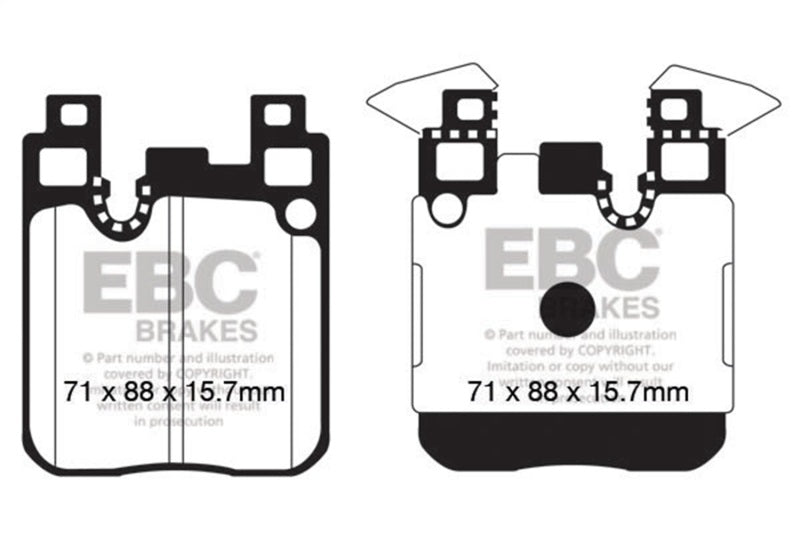 EBC Racing 16-18 BMW M2 3.0L Turbo RP-X Rear Brake Pads