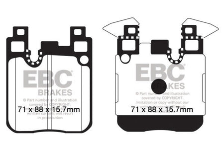 EBC Racing 16-18 BMW M2 3.0L Turbo RP-X Rear Brake Pads
