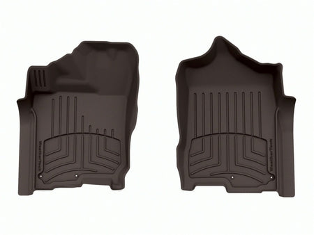 WeatherTech 17-23 Nissan Titan CC (Incl. 17-21 KC w/FR Seat Heat Vnt) Front FloorLiner HP - Cocoa