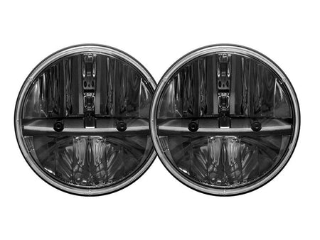 Rigid Industries 7in Round Headlights w/ Heated Lens Non JK - Set of 2
