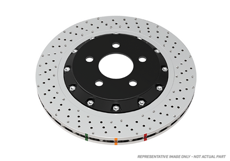 DBA 14-20 Audi A6 Front 5000 Series Drilled and Slotted Rotor w/Silver Hat