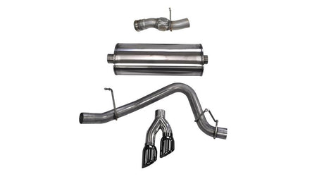 Corsa 2015-2020 GMC Yukon Denali 6.2L V8 Single Side Exit Cat-Back Exhaust w/ Polished Black Tips