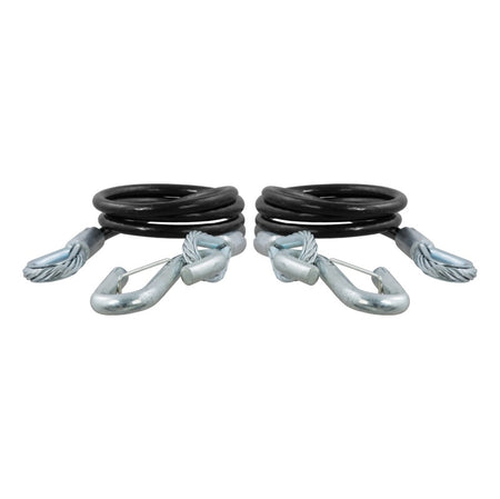 RockJock Curt Towing Safety Cable Kit 44 1/2in Long w/ 2 Snap Hooks 5000lbs 2-Pack