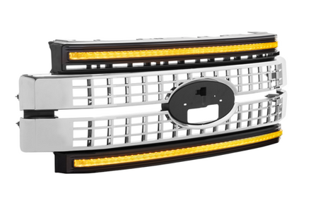 FORD SD 17-19 GRILLE CHROME AMBER DRL
