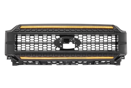 GRILLE F150 2021+ PAINTABLE-BLK AMB DRL