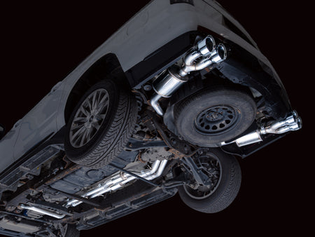 AWE Tuning 2021+ Cadillac Escalade 6.2L ESV 0FG Dual Exit Exhaust System w/ 5in Chrome Silver Tips