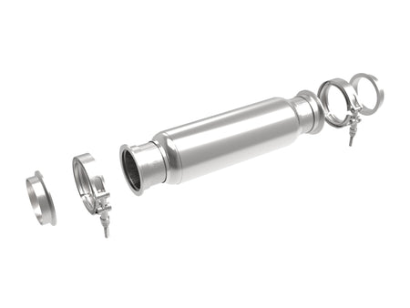 aFe MACH Force-Xp Resonator 3 IN Inlet/Outlet x 4 IN Dia. x 12 IN Body x 16 IN Overall Length
