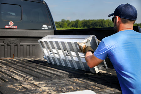 Gen-Y Heavy-Duty 8ft Aluminum Foldable Loading Ramps 15in x 96in 3K Capacity - Single
