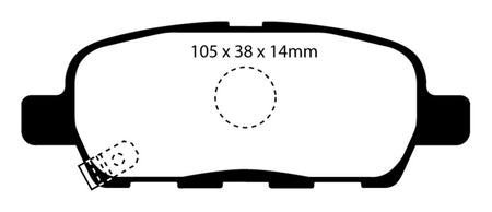 EBC 08-13 Infiniti EX35 3.5 Yellowstuff Rear Brake Pads