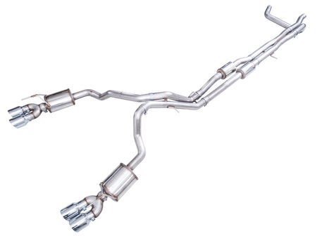 AWE 2021+ Chevy Suburban/GM Yukon XL 6.2L 0FG Edition Cat Back Exhaust - Quad Chrome Silver Tips