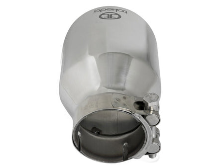 aFe Takeda Universal Exhaust Tip 2-1/2 IN Inlet x 4 IN Outlet x 6 IN L- Polished