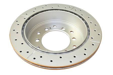 DBA 10-23 Lexus GX460 Rear Street Series Drilled & Slotted Rotor w/Gold Hat