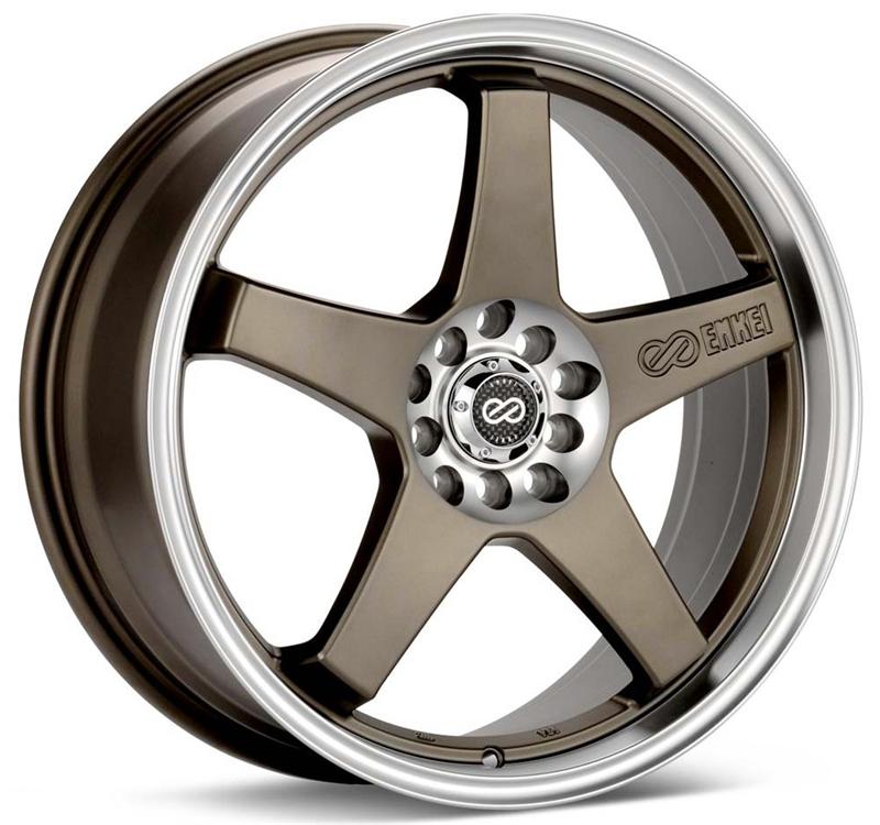 Enkei EV5 18x7.5 5x100/114.3 38mm Offset 72.6 Bolt Diameter Matte Bronze w/ Machined Lip Wheel