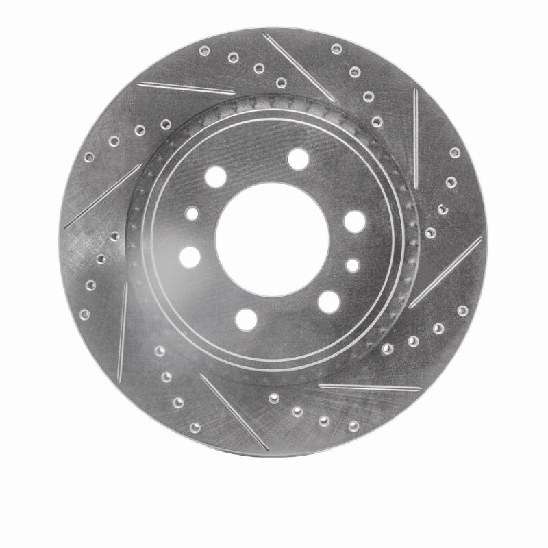 R1 07-21 Ford F-150 RWD Front Right Drilled & Slotted Silver Brake Rotor