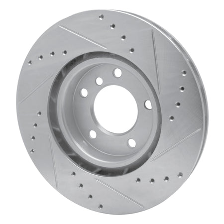R1 95-99 BMW M3 E36 Right Front Drilled & Slotted Silver Brake Rotor
