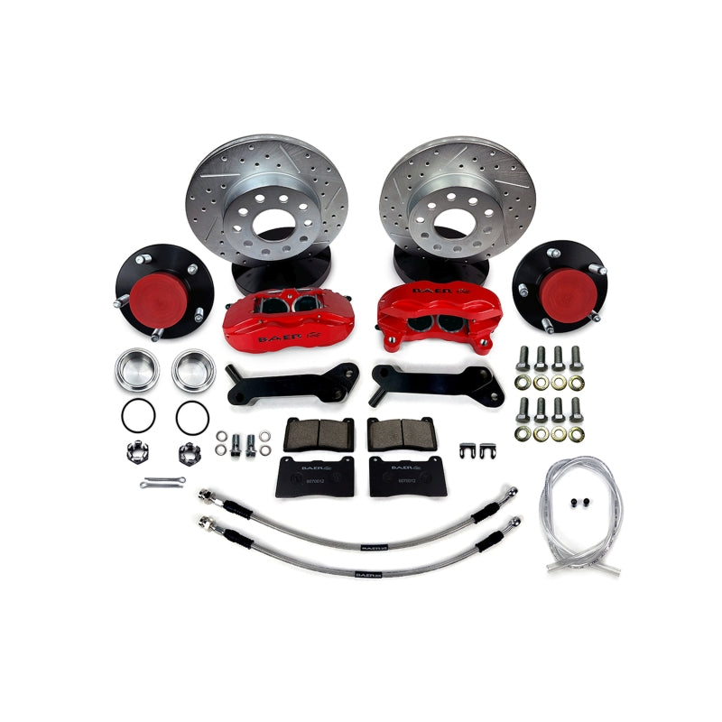 Baer Brakes 68-69 Ford Fairlane 11in SS4 Alum Hub Front SDZ Brake Kit - Fire Red