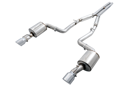 AWE Tuning 2017+ Dodge Charger 5.7L Touring Edition Exhaust - Non-Resonated - Chrome Silver Tips