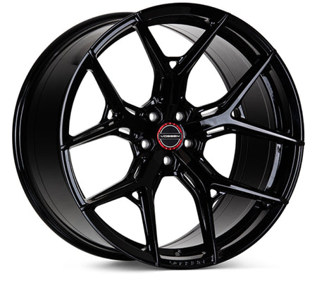 Vossen HF-5 - 20x9 / ET32 / 57.1 / 5X112 / Flat - Gloss Black - Huracan/R8 Fitment Front