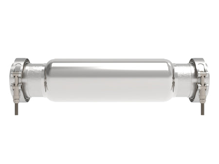 aFe MACH Force-Xp Resonator 3 IN Inlet/Outlet x 4 IN Dia. x 12 IN Body x 16 IN Overall Length