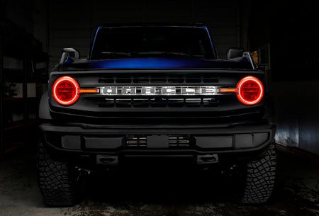 Oracle 21-22 Ford Bronco Headlight Halo Kit w/DRL Bar - Base Headlights -w/BC1 Controller
