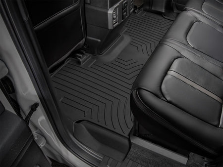 WeatherTech 2017+ Ford F-250/F-350/F-450/F-550 Crew Cab Rear FloorLiner HP - Black