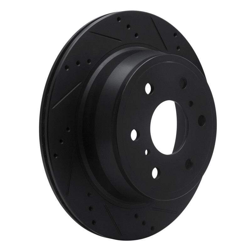 DFC 07-20 Cadillac Escalade ESV Rear Right Drilled & Slotted Black Brake Rotor