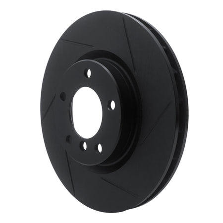 R1 95-99 BMW M3 E36 Left Front Slotted Black Brake Rotor