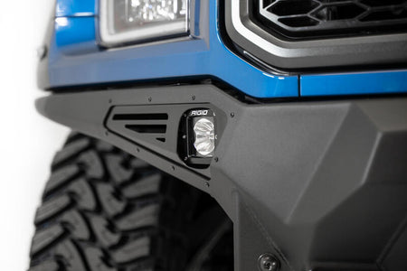 Addictive Desert Designs 17-20 Ford F-150 Raptor Bomber Front Bumper w/ 4 Rigid 360 6in Round Mounts