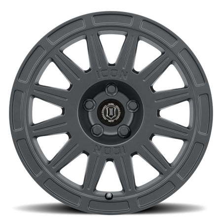 ICON Ricochet 15x7 5x100 15mm Offset 4.6in BS 56.1mm Bore Satin Black Wheel