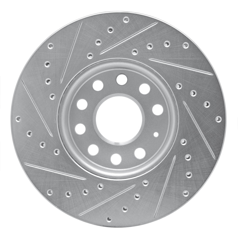 R1 05-25 Audi A3 (Mexico) Front Right Drilled & Slotted Silver Brake Rotor