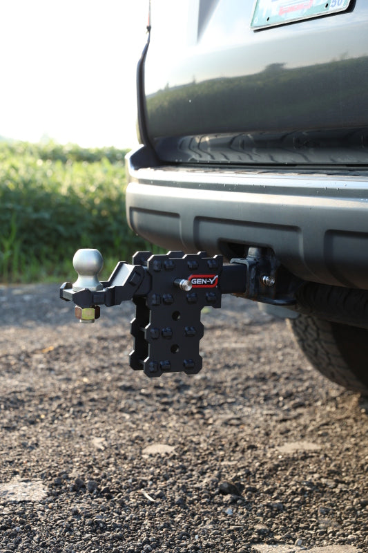 Gen-Y Phantom-X 2in Solid Shank 4.5in Drop 1K TW 10K Hitch w/GH-103705 Platinum Ball Mount