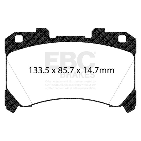 EBC Racing 2023 Toyota Corolla GR RP-1 Race Front Brake Pads