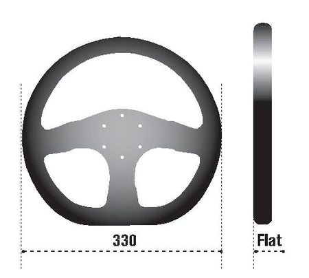Sparco Steering Wheel Ring L360 Leather Black